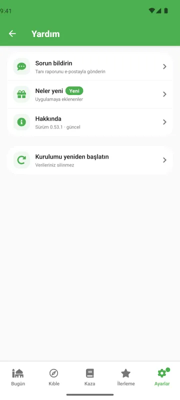 Ayarlar alt