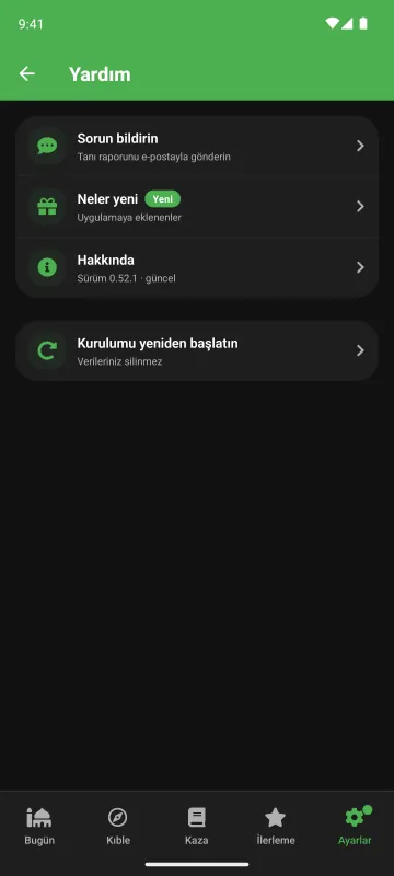 Ayarlar alt